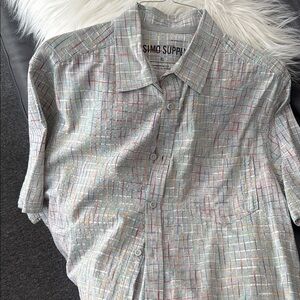 Mossimo Supply Co Gray Casual Button Down Shirt